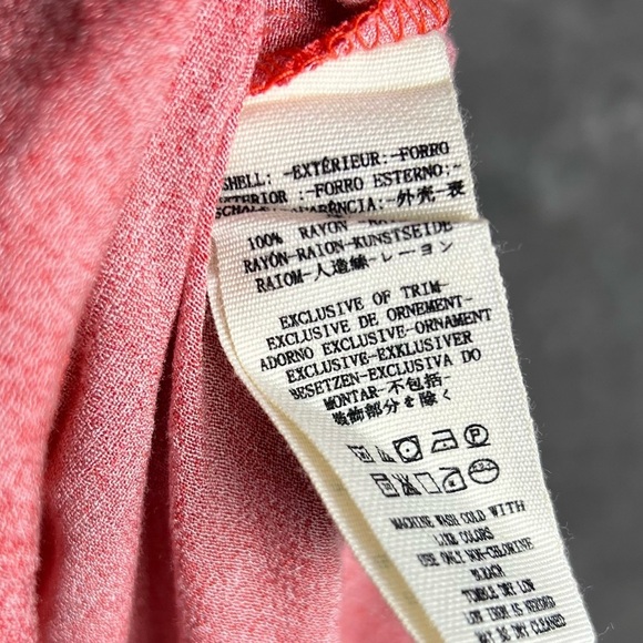 Free People Tunic Womens XS Red Field Of Butterflies Semi-Sheer Boho Gypsy Artsy - Picture 11 of 11